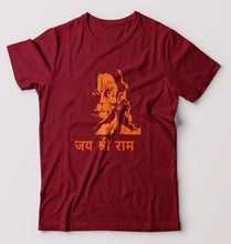 Load image into Gallery viewer, Jai Shree Ram T-Shirt for Men-Maroon-Ektarfa.online
