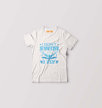 Load image into Gallery viewer, Swim Kids T-Shirt for Boy/Girl-White-Ektarfa.online