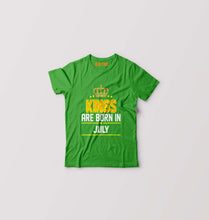 Load image into Gallery viewer, Kings Are Born In July Kids T-Shirt for Boy/Girl-Flag Green-Ektarfa.online