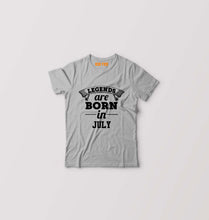 Load image into Gallery viewer, Legends are Born in July Kids T-Shirt for Boy/Girl-Grey-Ektarfa.online