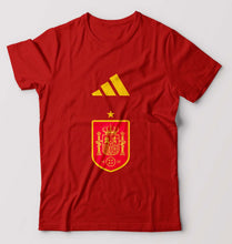 Load image into Gallery viewer, Spain Football T-Shirt for Men-RED-Ektarfa.online