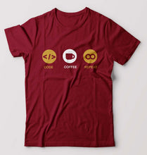 Load image into Gallery viewer, Coder T-Shirt for Men-Maroon-Ektarfa.online