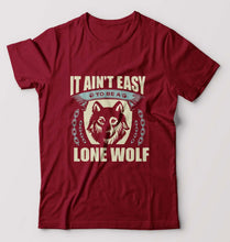 Load image into Gallery viewer, Wolf T-Shirt for Men-Maroon-Ektarfa.online