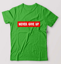 Load image into Gallery viewer, Never Give UP T-Shirt for Men-flag green-Ektarfa.online