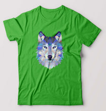 Load image into Gallery viewer, Wolf T-Shirt for Men-flag green-Ektarfa.online