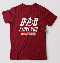Load image into Gallery viewer, Dad I Love You 3000 T-Shirt for Men-Maroon-Ektarfa.online