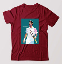 Load image into Gallery viewer, Novak Djokovic Tennis T-Shirt for Men-Maroon-Ektarfa.online