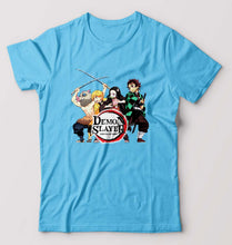 Load image into Gallery viewer, Demon Slayer T-Shirt for Men-Light Blue-Ektarfa.online