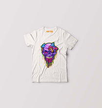 Load image into Gallery viewer, Trippy Psychedelic Skull Kids T-Shirt for Boy/Girl-White-Ektarfa.online