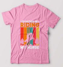 Load image into Gallery viewer, Horse Riding T-Shirt for Men-Light Baby Pink-Ektarfa.online