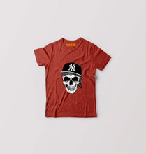 Load image into Gallery viewer, Hip Hop Skull NY Kids T-Shirt for Boy/Girl-Brick Red-Ektarfa.online