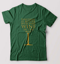 Load image into Gallery viewer, GOT Game Of Thrones Wine In The Belly T-Shirt for Men-Bottle Green-Ektarfa.online