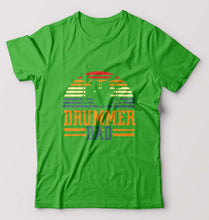 Load image into Gallery viewer, Drummer Dad T-Shirt for Men-flag green-Ektarfa.online