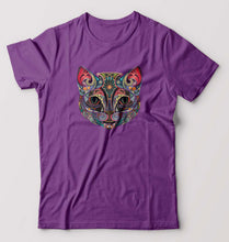Load image into Gallery viewer, Psychedelic Cat T-Shirt for Men-Purpul-Ektarfa.online