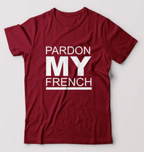 Load image into Gallery viewer, Pardon My French T-Shirt for Men-Maroon-Ektarfa.online