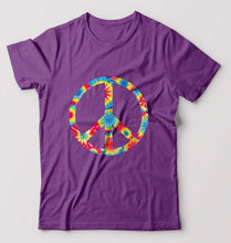 Load image into Gallery viewer, Trippy Psychedelic Peace T-Shirt for Men-Purple-Ektarfa.online