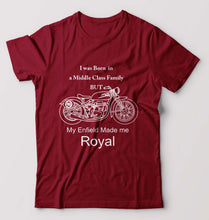 Load image into Gallery viewer, My Enfield made me Royal T-Shirt for Men-Maroon-Ektarfa.online