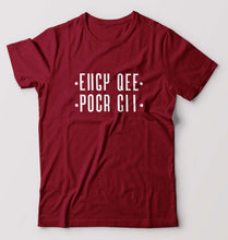 Load image into Gallery viewer, EIIGY QEE POCR CII (Fuck Off) T-Shirt for Men-Maroon-Ektarfa.online