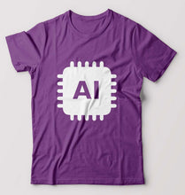 Load image into Gallery viewer, Artificial intelligence (AI) T-Shirt for Men-Purple-Ektarfa.online