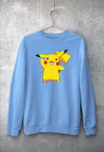Load image into Gallery viewer, Pikachu Unisex Sweatshirt for Men/Women-Baby Blue-Ektarfa.online