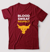 Load image into Gallery viewer, Blood Sweat Respect Gym T-Shirt for Men-Maroon-Ektarfa.online