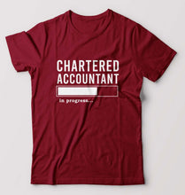 Load image into Gallery viewer, Chartered Accountants(CA) In Progress T-Shirt for Men-Maroon-Ektarfa.online