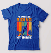 Load image into Gallery viewer, Horse Riding T-Shirt for Men-Royal Blue-Ektarfa.online