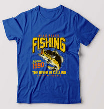 Load image into Gallery viewer, Fishing T-Shirt for Men-Royal Blue-Ektarfa.online