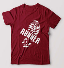 Load image into Gallery viewer, Runner Running T-Shirt for Men-Maroon-Ektarfa.online