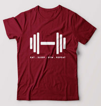 Load image into Gallery viewer, Gym T-Shirt for Men-Maroon-Ektarfa.online