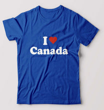 Load image into Gallery viewer, I Love Canada T-Shirt for Men-Royal Blue-Ektarfa.online