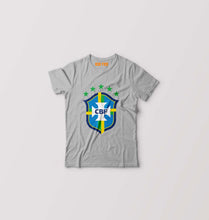 Load image into Gallery viewer, Brazil Football Kids T-Shirt for Boy/Girl-Grey-Ektarfa.online