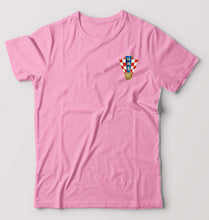 Load image into Gallery viewer, Croatia Football T-Shirt for Men-Light Baby Pink-Ektarfa.online