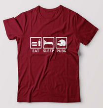 Load image into Gallery viewer, PUBG Eat Sleep Pubg T-Shirt for Men-Maroon-Ektarfa.online