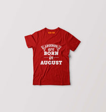 Load image into Gallery viewer, Legends are Born in August Kids T-Shirt for Boy/Girl-Red-Ektarfa.online