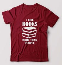 Load image into Gallery viewer, Like Books T-Shirt for Men-Maroon-Ektarfa.online