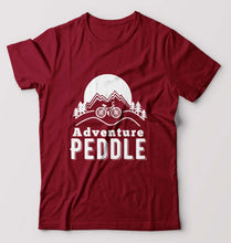Load image into Gallery viewer, Cycling Adventure T-Shirt for Men-Maroon-Ektarfa.online