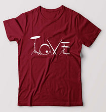 Load image into Gallery viewer, Love Drum T-Shirt for Men-Maroon-Ektarfa.online