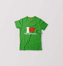Load image into Gallery viewer, I Love Volleyball Kids T-Shirt for Boy/Girl-Flag Green-Ektarfa.online