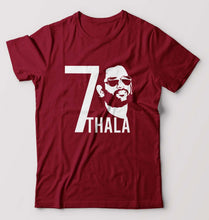 Load image into Gallery viewer, MS Dhoni 07 Thala T-Shirt for Men-Maroon-Ektarfa.online