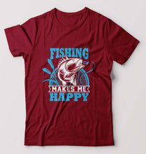Load image into Gallery viewer, Fishing T-Shirt for Men-Maroon-Ektarfa.online