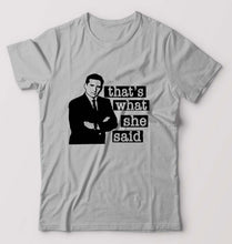 Load image into Gallery viewer, Michael Scott That's What She Said T-Shirt for Men-Grey Melange-Ektarfa.online