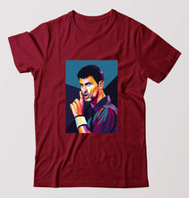 Load image into Gallery viewer, Novak Djokovic Tennis T-Shirt for Men-Maroon-Ektarfa.online