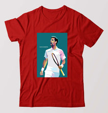 Load image into Gallery viewer, Novak Djokovic Tennis T-Shirt for Men-Brick Red-Ektarfa.online