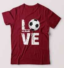 Load image into Gallery viewer, Love Football T-Shirt for Men-Maroon-Ektarfa.online
