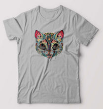 Load image into Gallery viewer, Psychedelic Cat T-Shirt for Men-Grey-Ektarfa.online