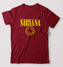 Load image into Gallery viewer, Nirvana T-Shirt for Men-Maroon-Ektarfa.online