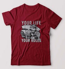 Load image into Gallery viewer, Skull T-Shirt for Men-Maroon-Ektarfa.online