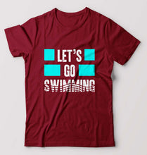 Load image into Gallery viewer, Swimming T-Shirt for Men-Maroon-Ektarfa.online