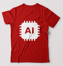 Load image into Gallery viewer, Artificial intelligence (AI) T-Shirt for Men-Red-Ektarfa.online